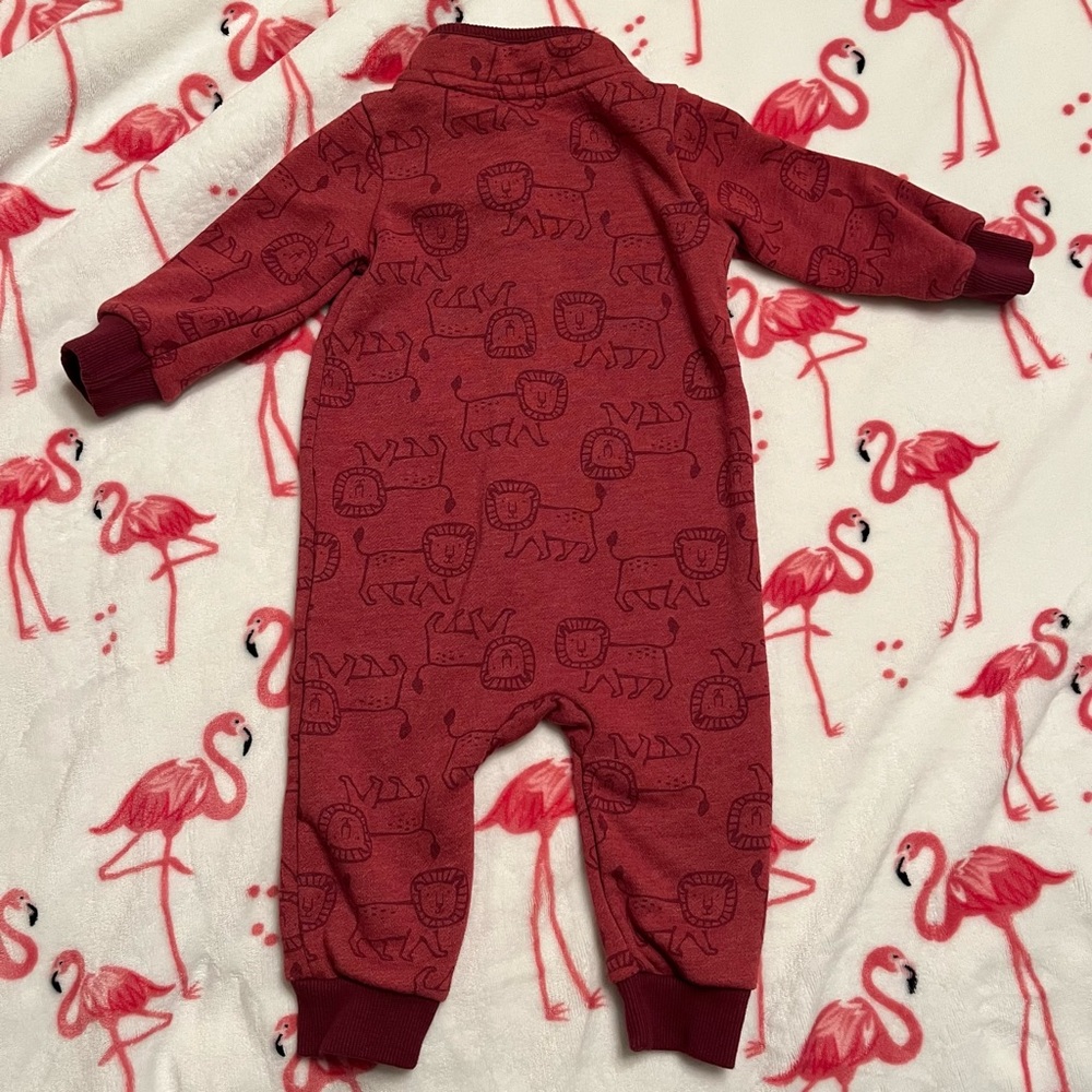 •Carter’s• Little Lion Fleece Jumpsuit - Size 9 Months - Picture 6 of 8